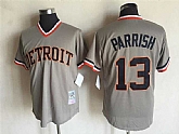 Detroit Tigers #13 Lance Parrish Gray Mitchell And Ness Throwback Pullover Stitched Jersey,baseball caps,new era cap wholesale,wholesale hats